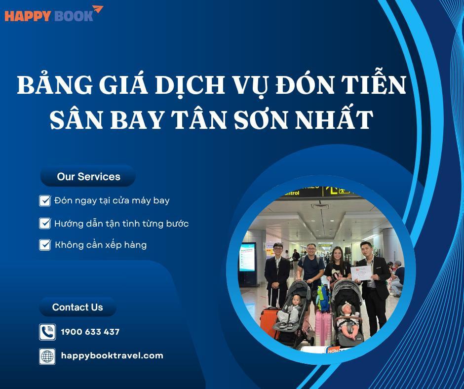 Bảng Giá Dịch Vụ Đón Tiễn Sân Bay Tân Sơn Nhất Mới Nhất Tại HappyBook Travel