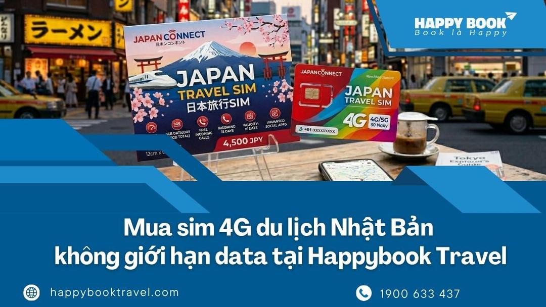 Mua Sim 4g Du Lịch Nhật Bản Không Giới Hạn Data – Có Ngay Tại Happybook Travel